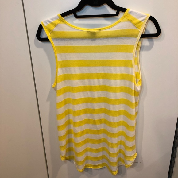 Yellow Stripe Tank with Pocket - Picture 7 of 7